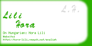 lili hora business card